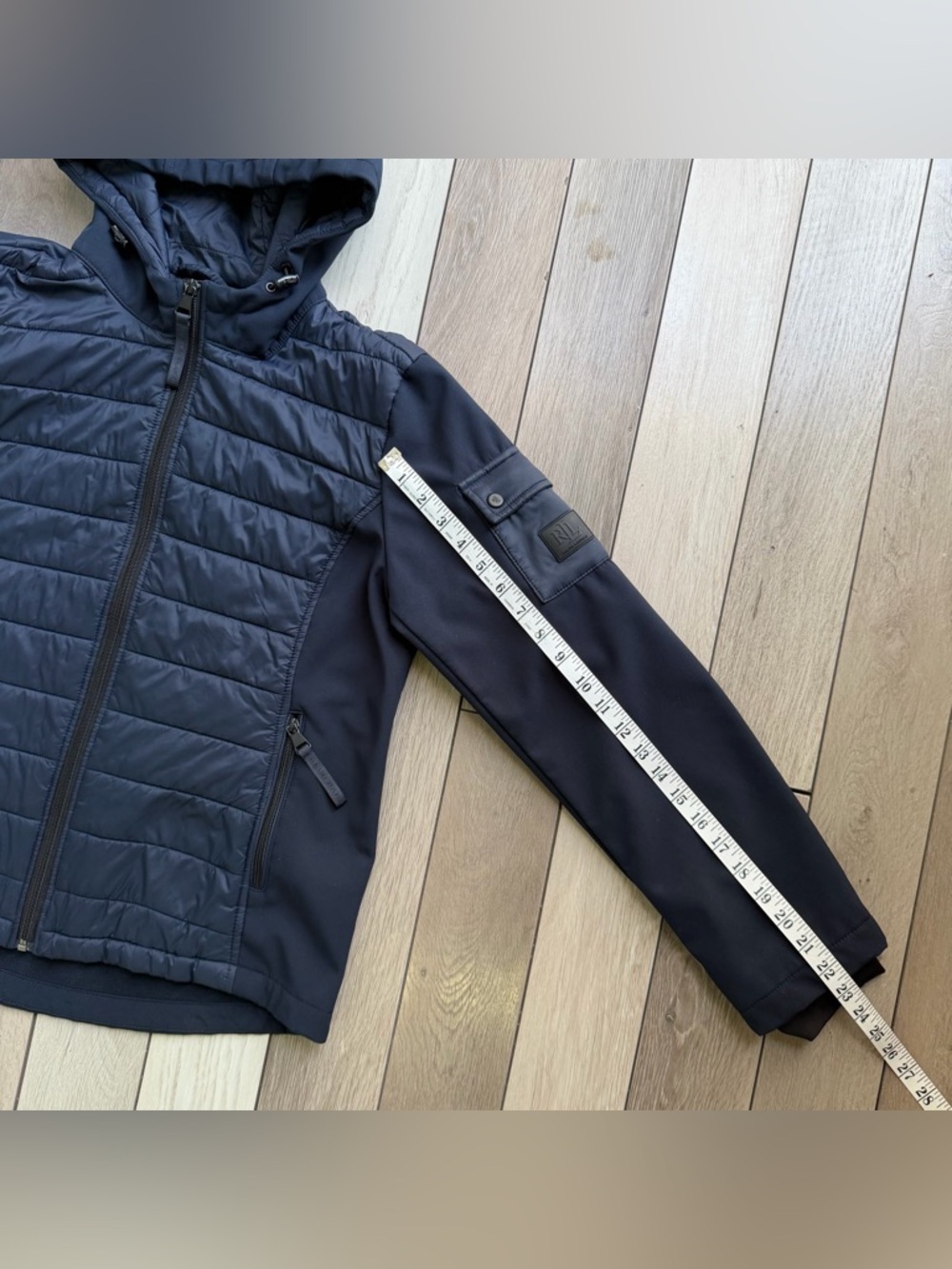 Lauren Ralph Lauren Soft Shell With Quilting Navy Jacket - Picture 3 of 8